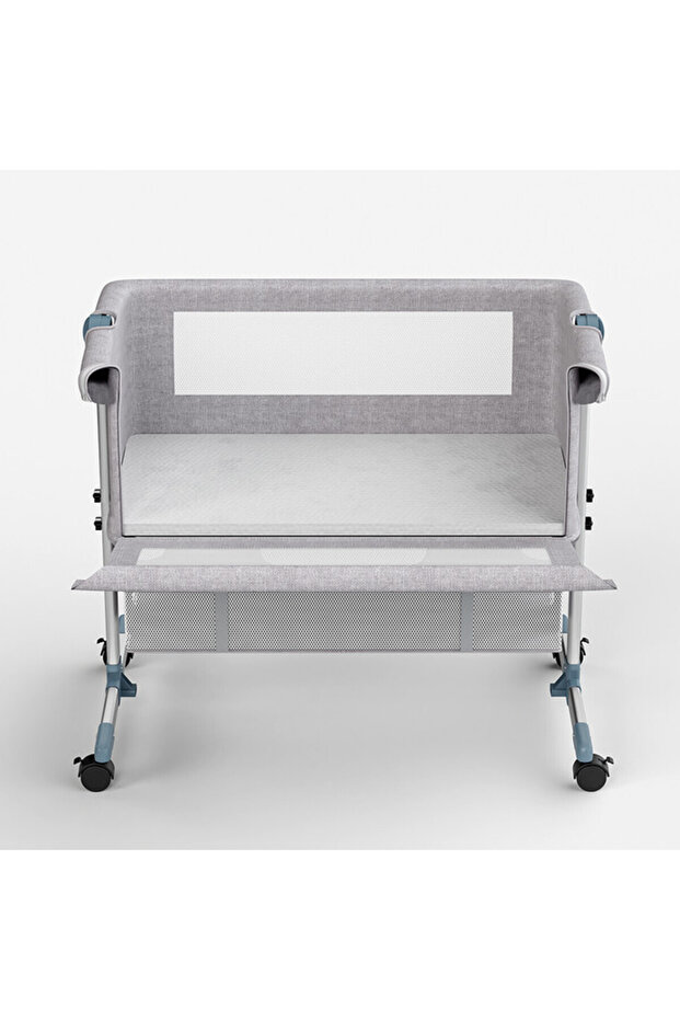 سرير بجانب السرير - رمادي - 5