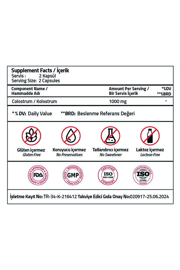 Colostrum 1000 Mg 60 Capsules - 3