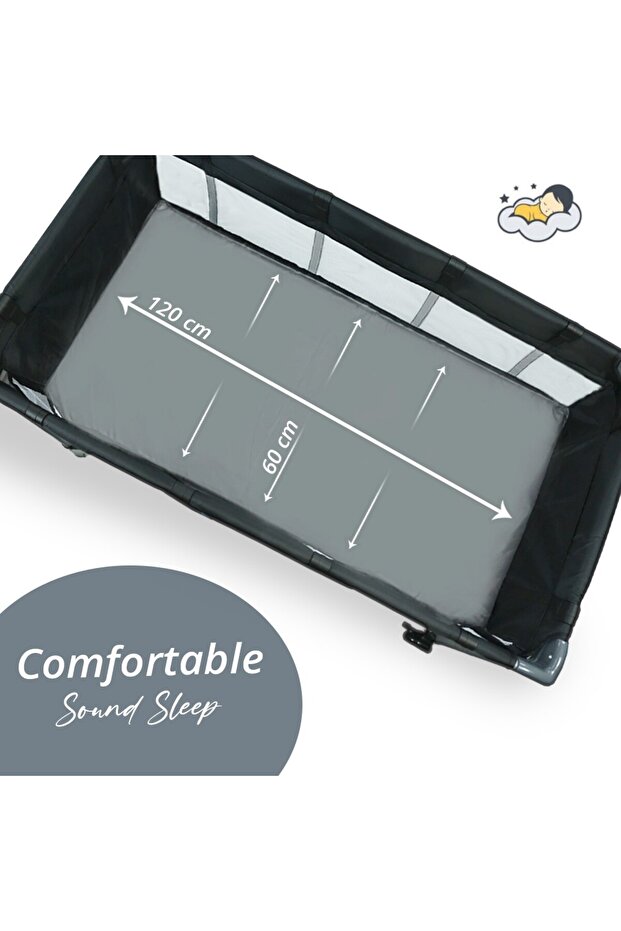 Explorer Playard and Cot Grey - 8