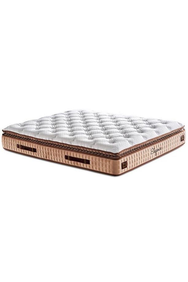 Elegance Lüks Yatak Baza ve Başlık Seti 140x190 cm Çift Kişilik Paket Yaylı Yumuşak Yatak Baza Başlı - 7