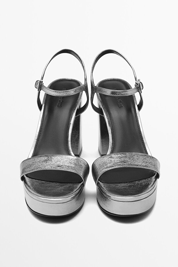 Deri platform sandalet - 3