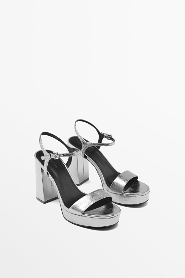 Deri platform sandalet - 2