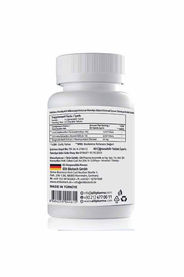 Dental Probiotic Magnolia Bark Extract 60 Chewable Tablets - 2