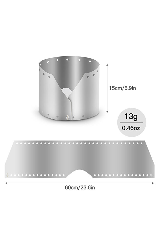 15cm Gas Stove Titanium Wind Shield Screen Outdoor Camping Stoves Windshield Foldable Cooker Gas Sto