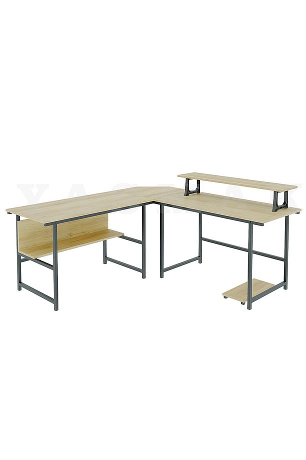 L Tipi Bilgisayar ve Çalışma masası Ofis Masası (dıştan 180x180 cm Yükseklik 75cm ) - 5