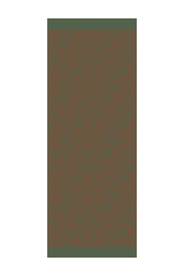 Double Sided Henna Pattern Shawl Cinnamon - Emerald - 5