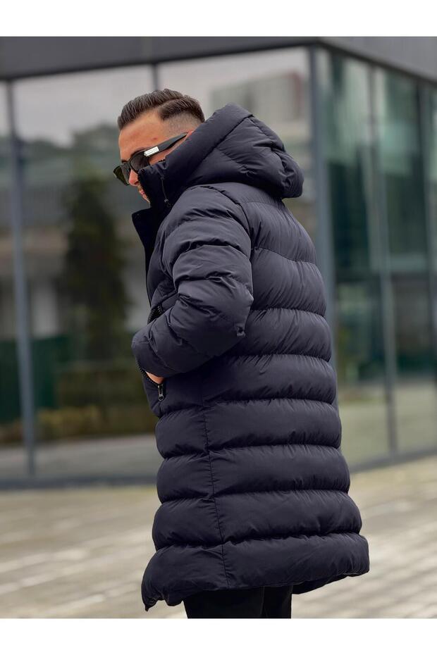 معطف طويل مبطن للرجال - 6