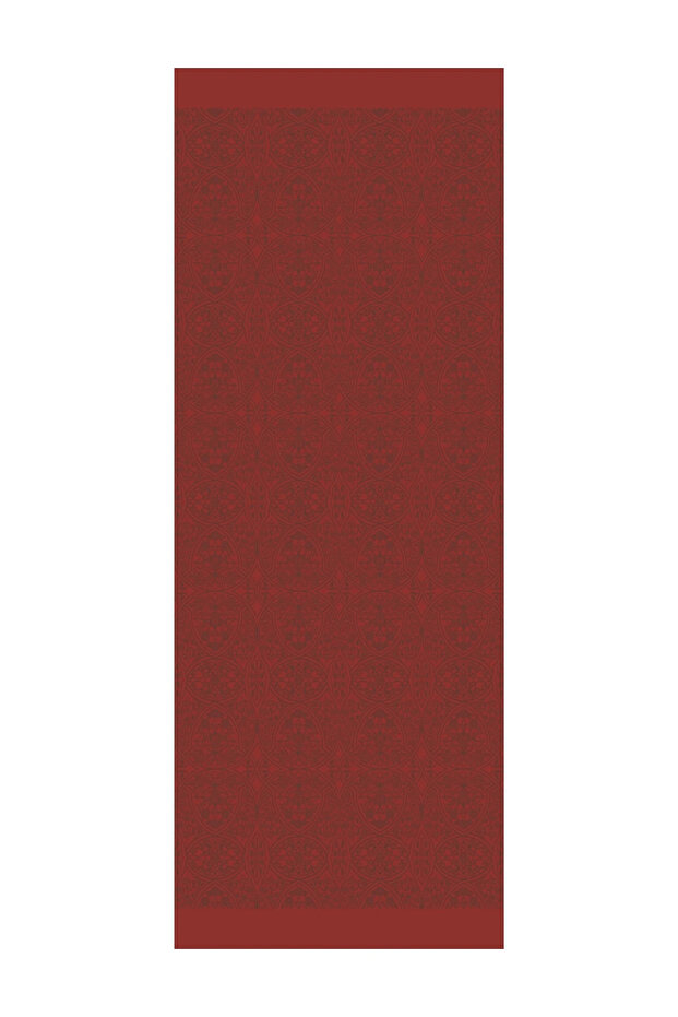 Morocco Desen Çift Taraflı Şal Acı Kahve-Kahve - 7