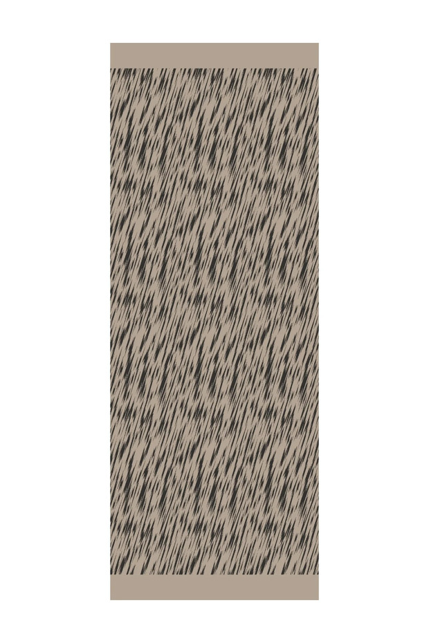 Selis Pattern Double-Sided Shawl Black-Beige - 6