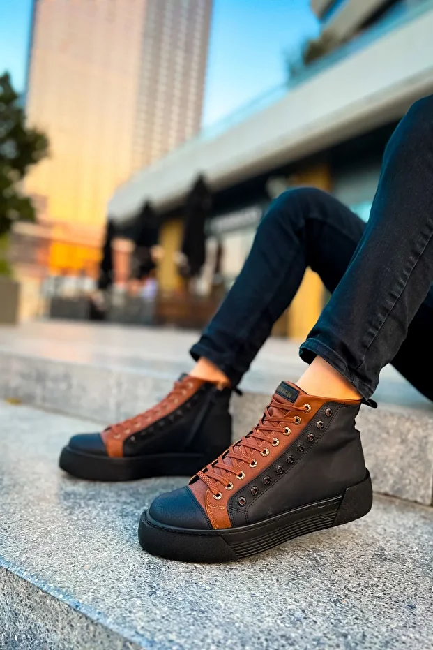 Ch167 Gst Blazer Erkek Bot Sıyah/taba - 3