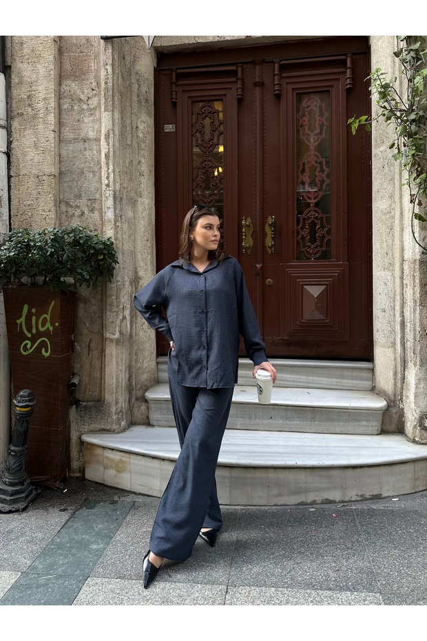 Women's Loose Linen Double Suit
