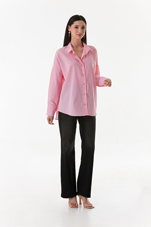 قميص كاجوال أساسي طويل الظهر - 4