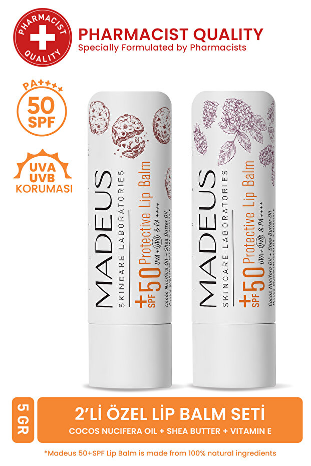 Spf 50 Lip Balm Seti 5 gr - 1