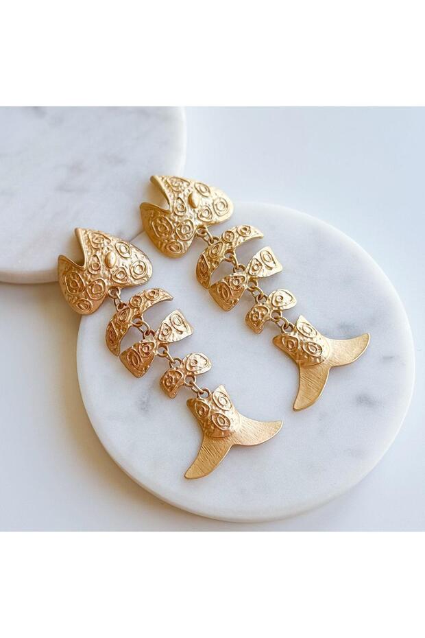 Çelik Balık Küpe - 2