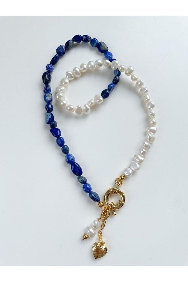 Lapis Lazuli Ve Inci Kolye - 2