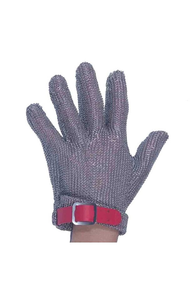 Çelik Kasap Eldiven | Çelik Eldiven Kırmızı (M) (EL-K2M) - 2