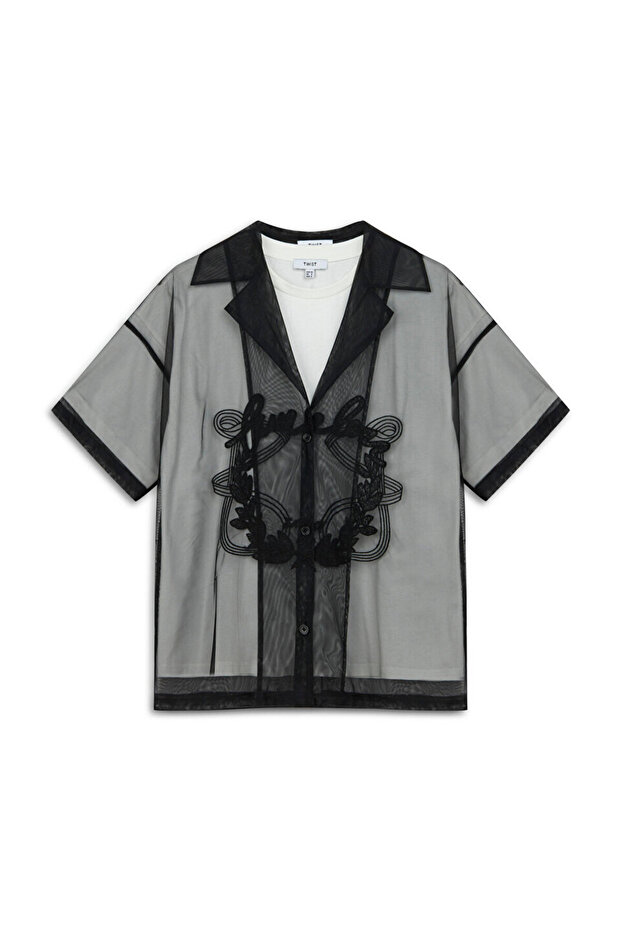 TRANSPARAN MIX BLUZ - 3