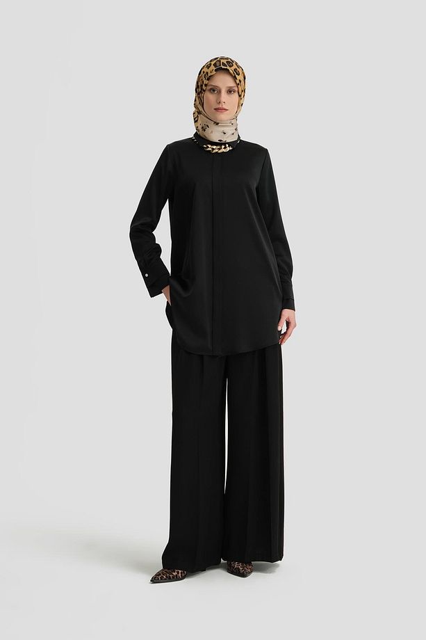 Gömlek 24kd9241 Siyah - 4