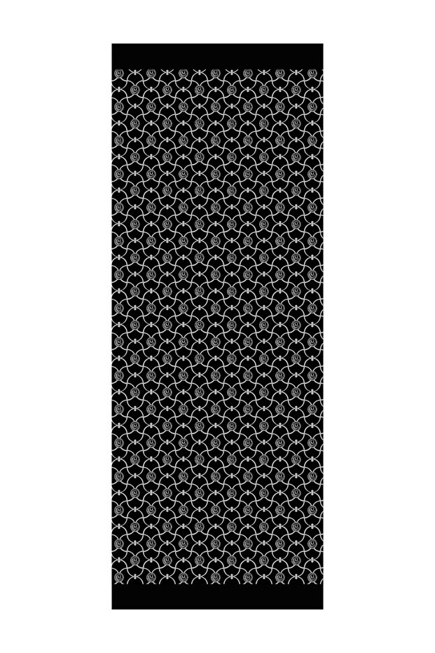 Marrakech Pattern Reversible Shawl Black-Black - 6