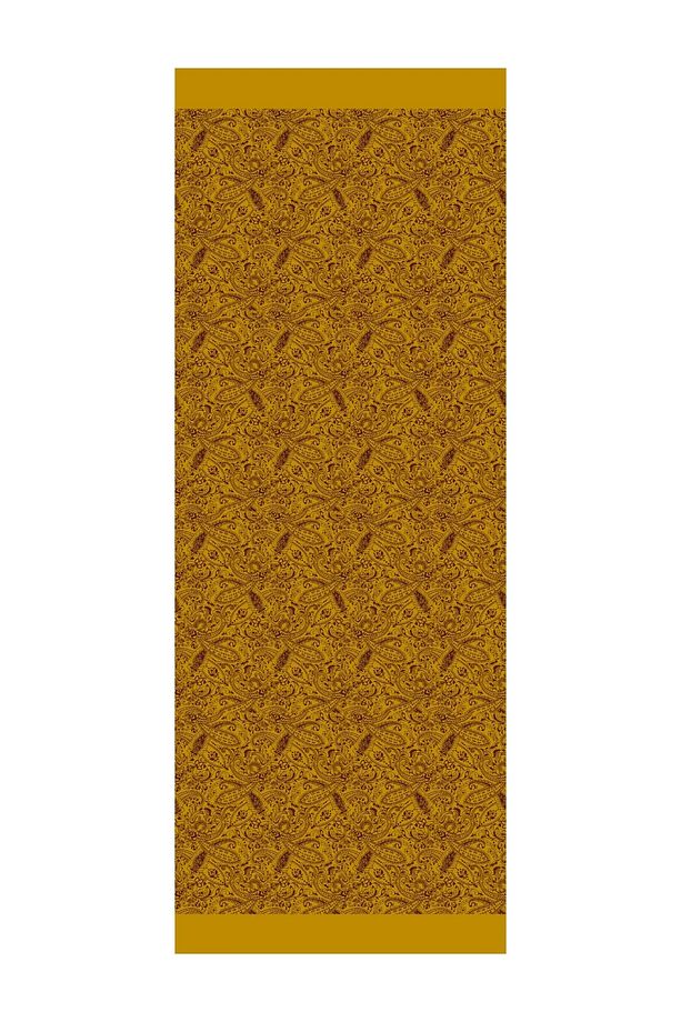 Velora Desen Çift Taraflı Şal Mürdüm-Sarı - 6