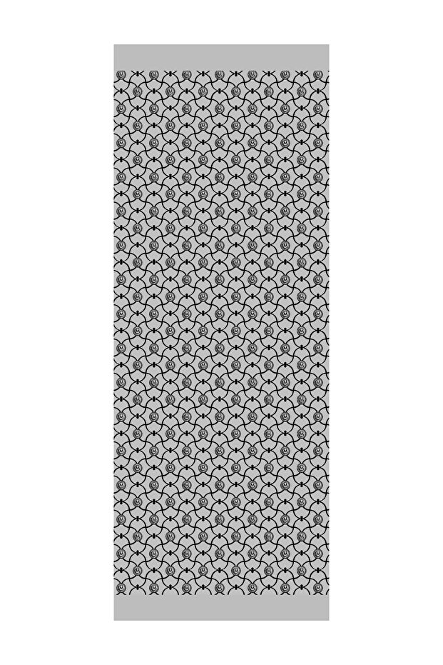 Marrakech Pattern Reversible Shawl Black-Black - 5