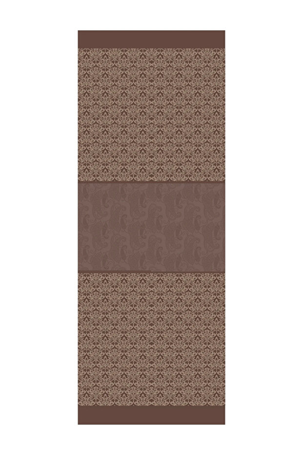 Nora Pattern Double Sided Shawl Bitter Brown-Beige - 6