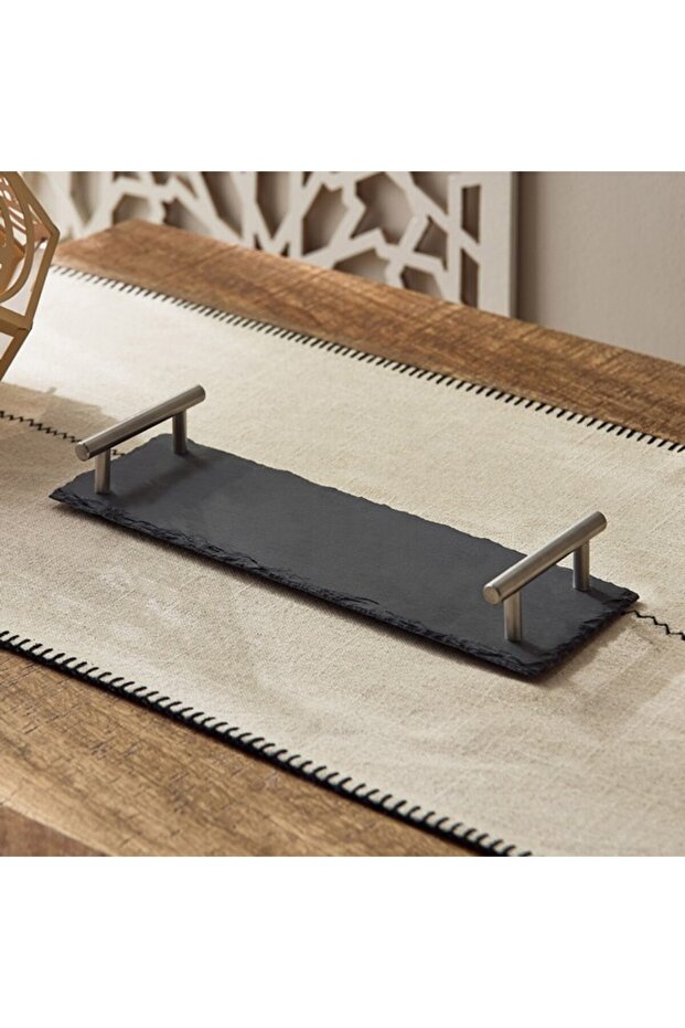 Eden Slate Rectangular Tray with Handle - 2