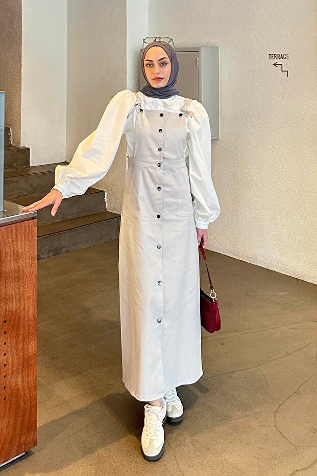 سالوبيت رمادي - أزرار أمامية كبيرة الحجم