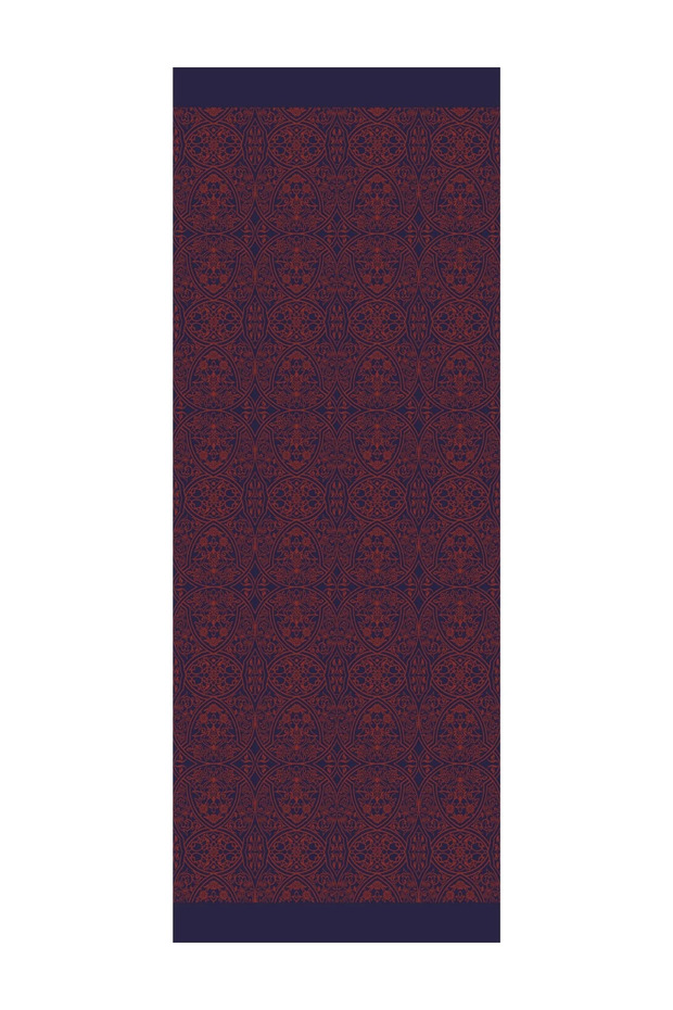 Morocco Pattern Double Sided Shawl Navy Blue-Ceap Shell - 4