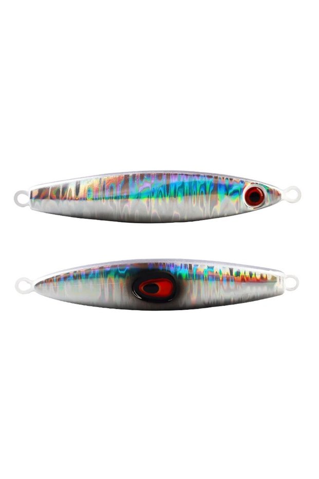 40g Silver TAIYU Sea Fishing Jigs Lure 40g Metal Jigging Lures 3D Eyes Sinking Wobblers Laser Painte