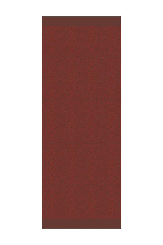 Morocco Desen Çift Taraflı Şal Acı Kahve-Kahve - 6