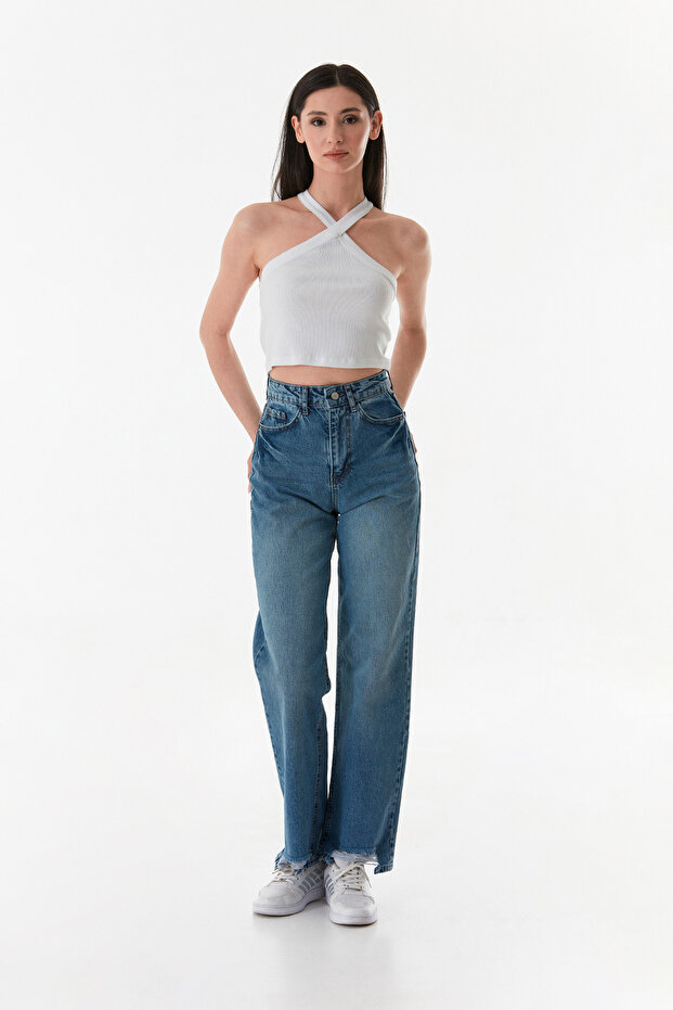 Basic Çapraz Askılı Bluz - 5