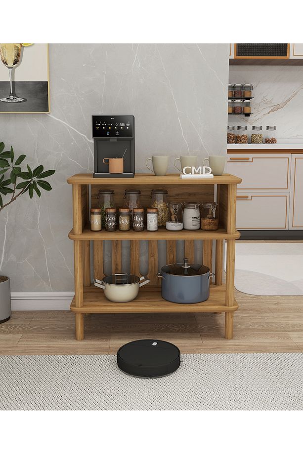 Forte Çok Amaçlı Kahve Dolabı: Minimalist Mdf Ve Ahşap Tasarımıyla Estetik Ve Fonksiyonellik 73cm - 4