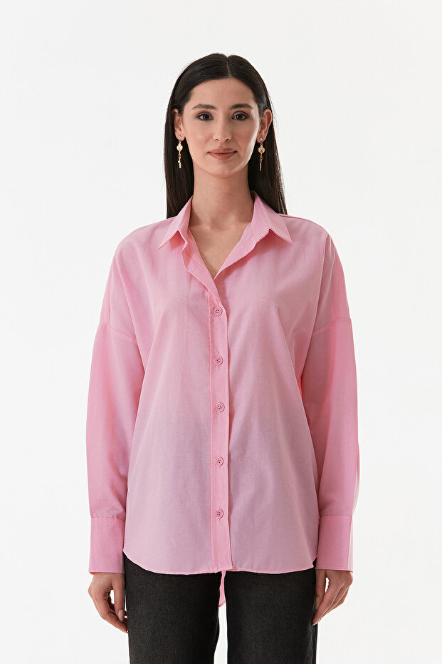 قميص كاجوال أساسي طويل الظهر - 8