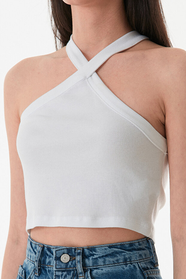 Basic Çapraz Askılı Bluz - 7