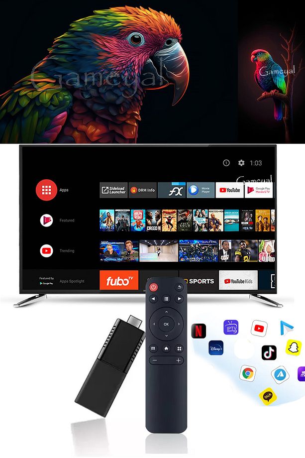Android Tv Box Tv Stick Android Medya Oynatıcı Smart Tv Wifi Güncel Netflix Youtube İnat Tv Destekli - 1
