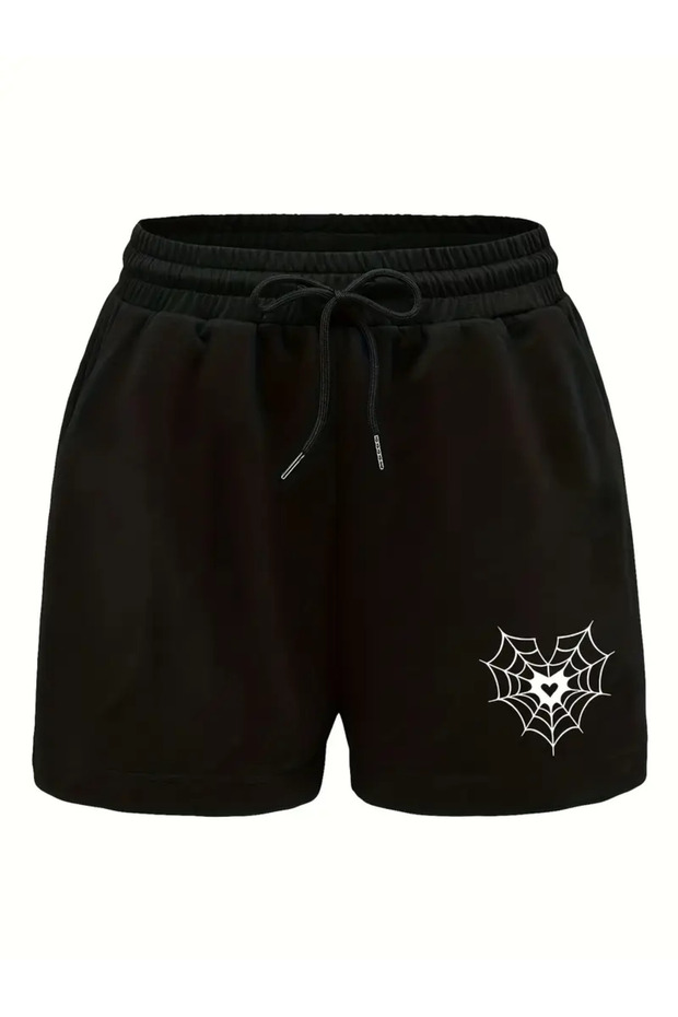 Baskılı Şort Unisex Yazlık Rahat  Basic Şort - 1