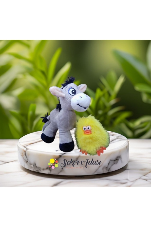 Sevimli Peluş Yavru Eşek Sıpa ve Civciv - 1