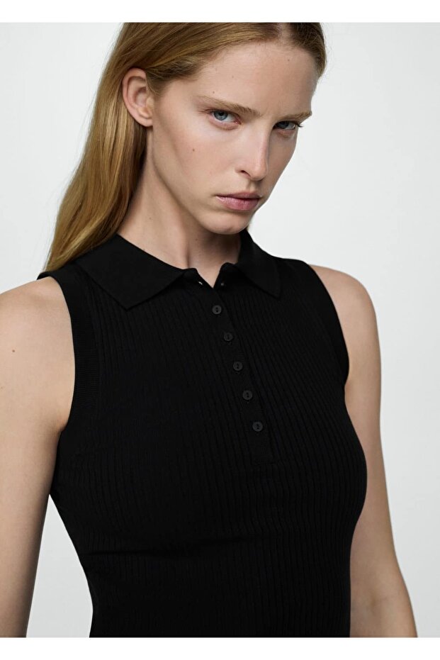 Polo yaka triko bluz - 6