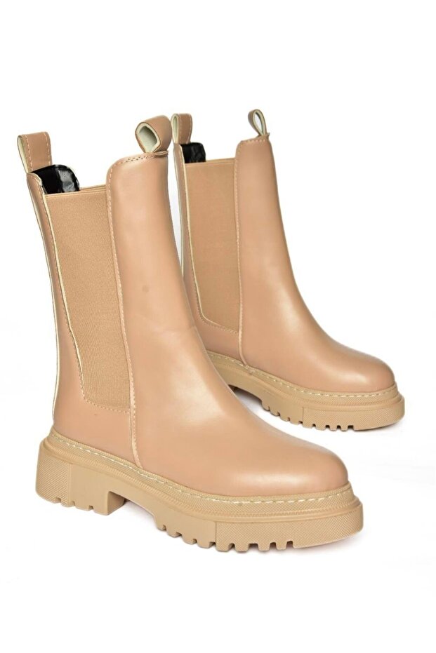 T652449009 Ten Kalın Tabanlı Kadın Bot - 5