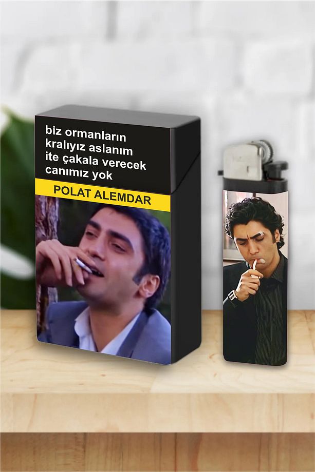 2 Adet Polat Alemdar KV Çakmak ve Sigara Kutusu Tabakası Seti - 1
