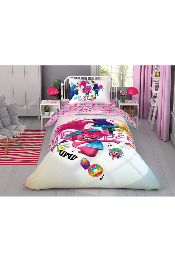 Trolls Color Part Tek Kişilik Nevresim - 1