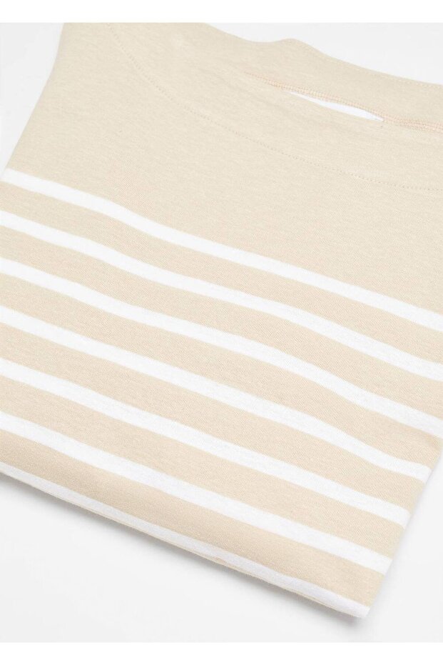 Μπλουζάκι με ριγέ λαιμόκοψη - 8