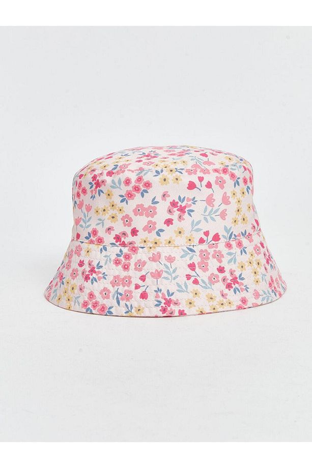 LCW baby Çiçek Desenli Kız Bebek Bucket Şapka - 1