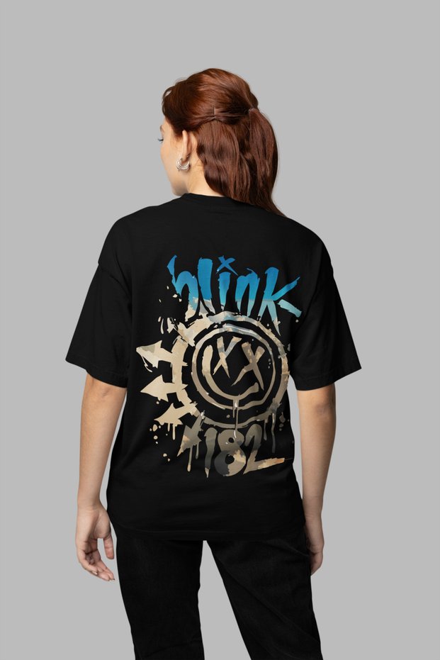 Blink-182 Printed Unisex Oversize Rock Metal Music Band T-Shirt