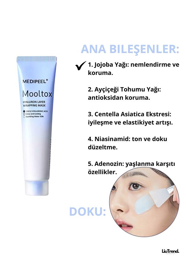 Medi-Peel Mooltox Hyaluron Layer Wrapping Mask 70 ml Lifting efektli soğutma filmi maskesi - 2