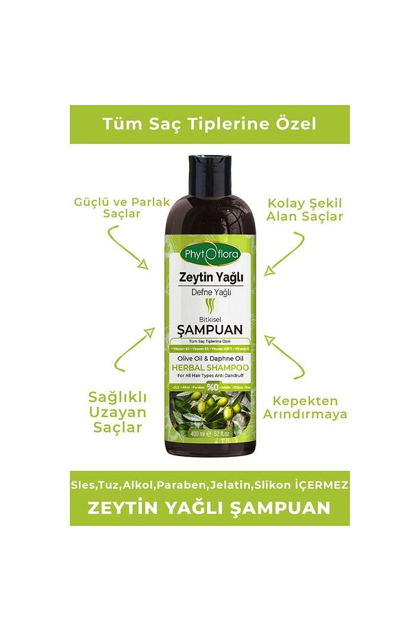 Zeytin Yağlı Defne Yağlı Bitkisel Şampuan - 3