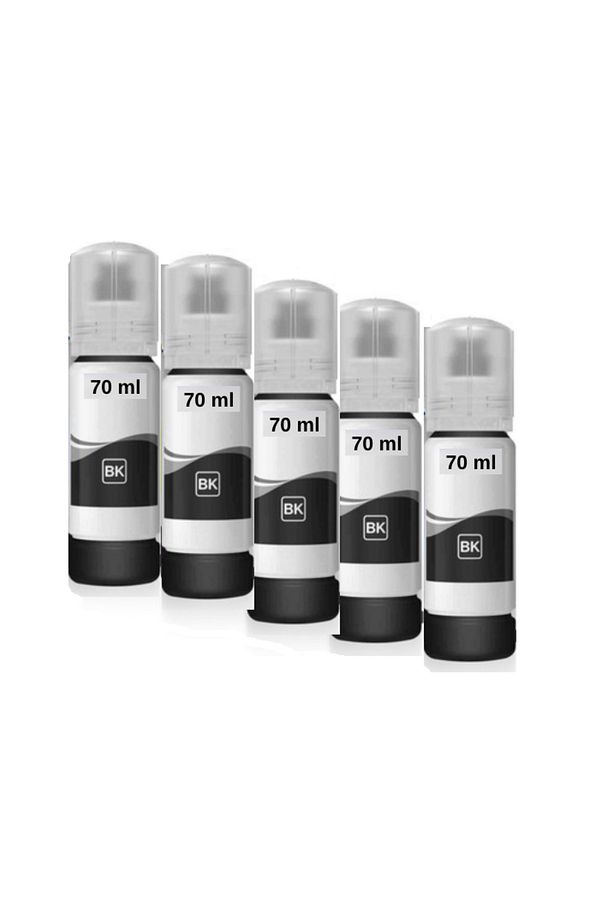 103 Muadil mürekkep 5 Adet siyah mürekkep 70 Ml 103 Ecotank L5290,l3266,l3260,l3256,l3251  btf - 2