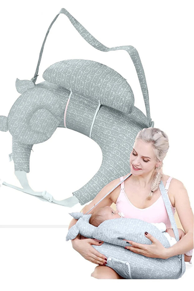 Breastfeeding Pillow Breastfeeding Cushion Blue Breastfeeding Support Pillow Baby Sitting Support Cushion