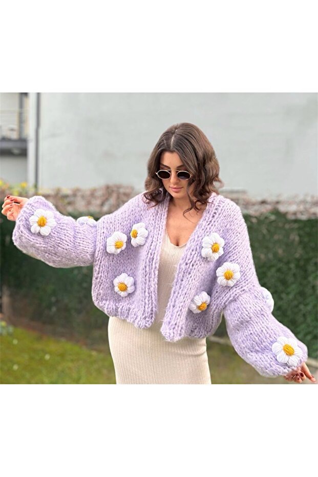 Lilac Floral Cardigan